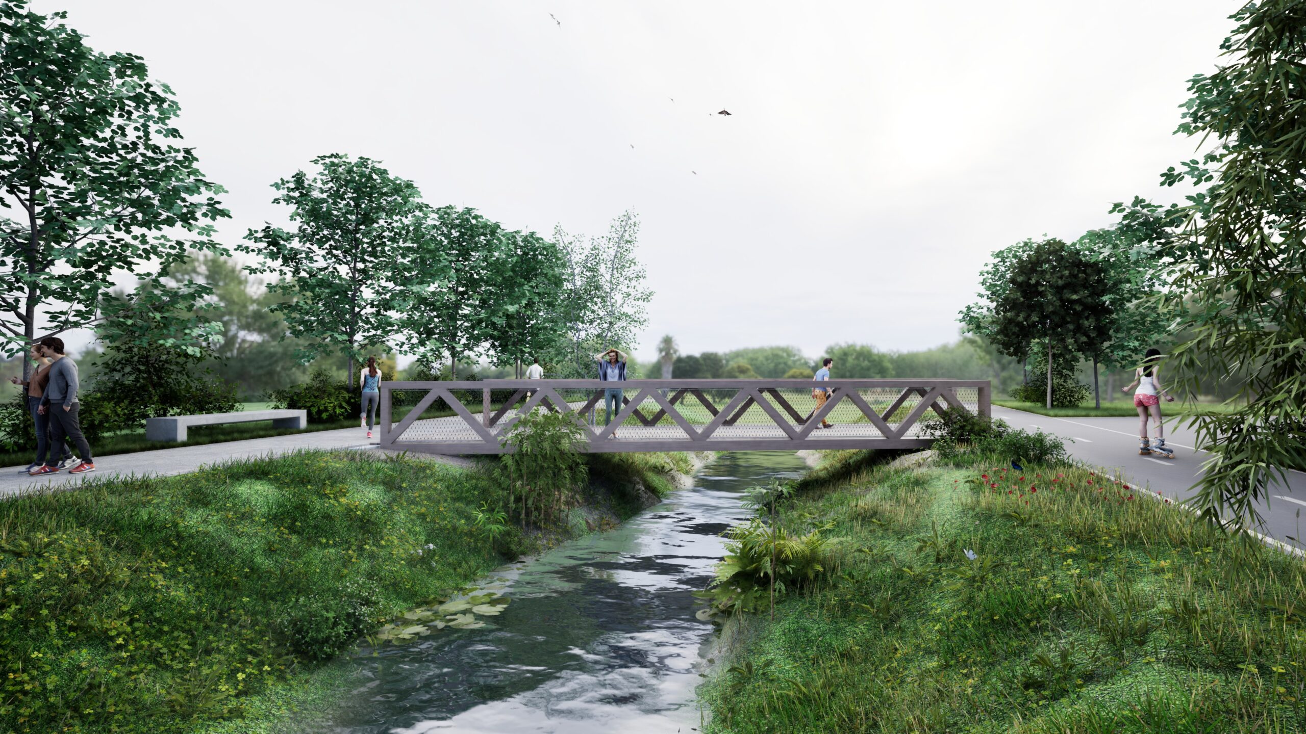 Render Park ob Pekrskem potoku; Avtor renderjev: Bruto, krajinska arhitektura d.o.o.