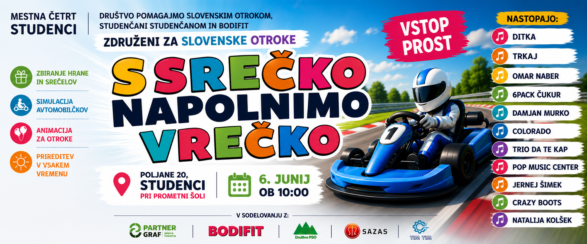 S SREČKO NAPOLNIMO VREČKO - ZDRUŽENI ZA SLOVENSKE OTROKE