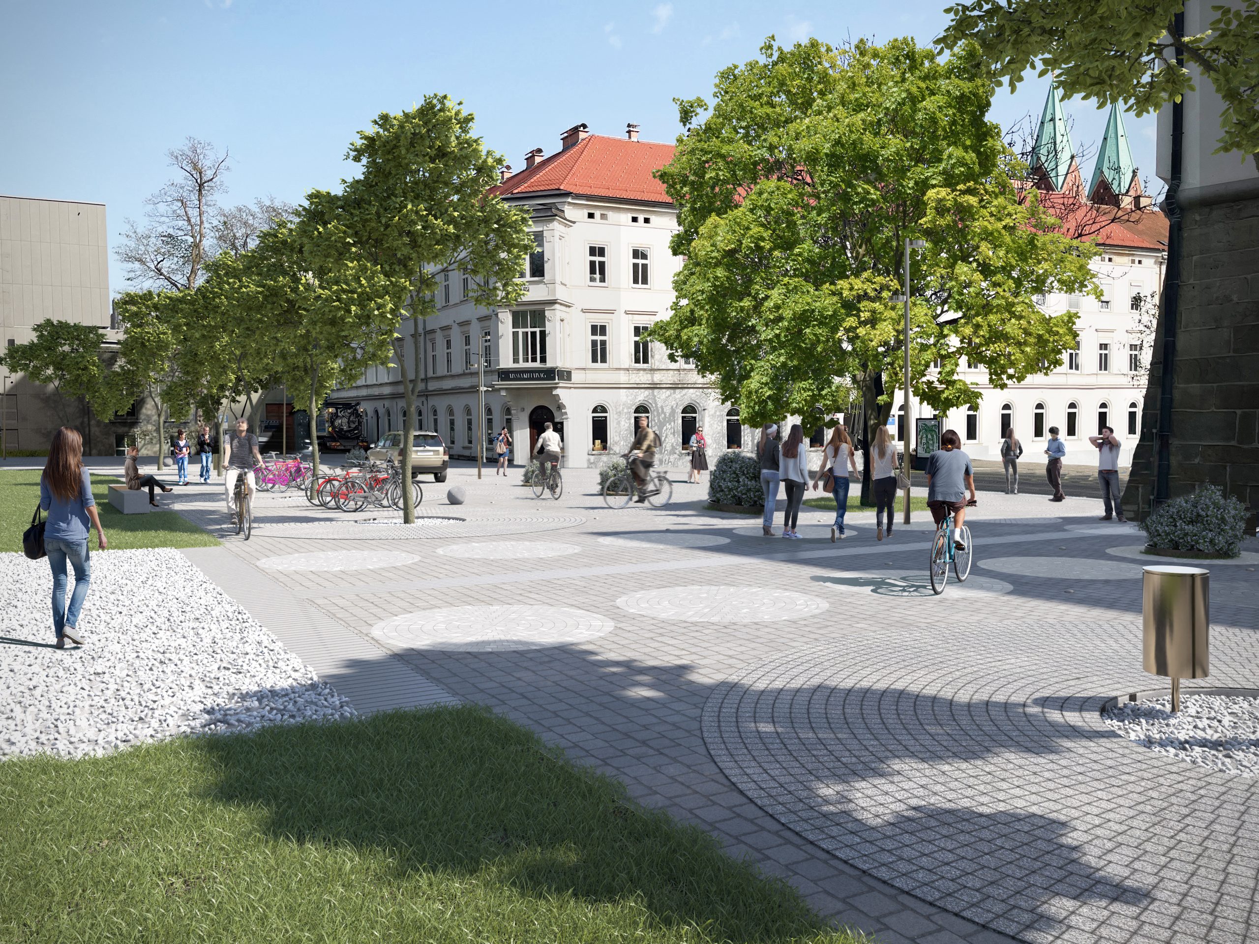 Vizualna zasnova prenove Gregorčičeve ulice s Trgom generala Maistra