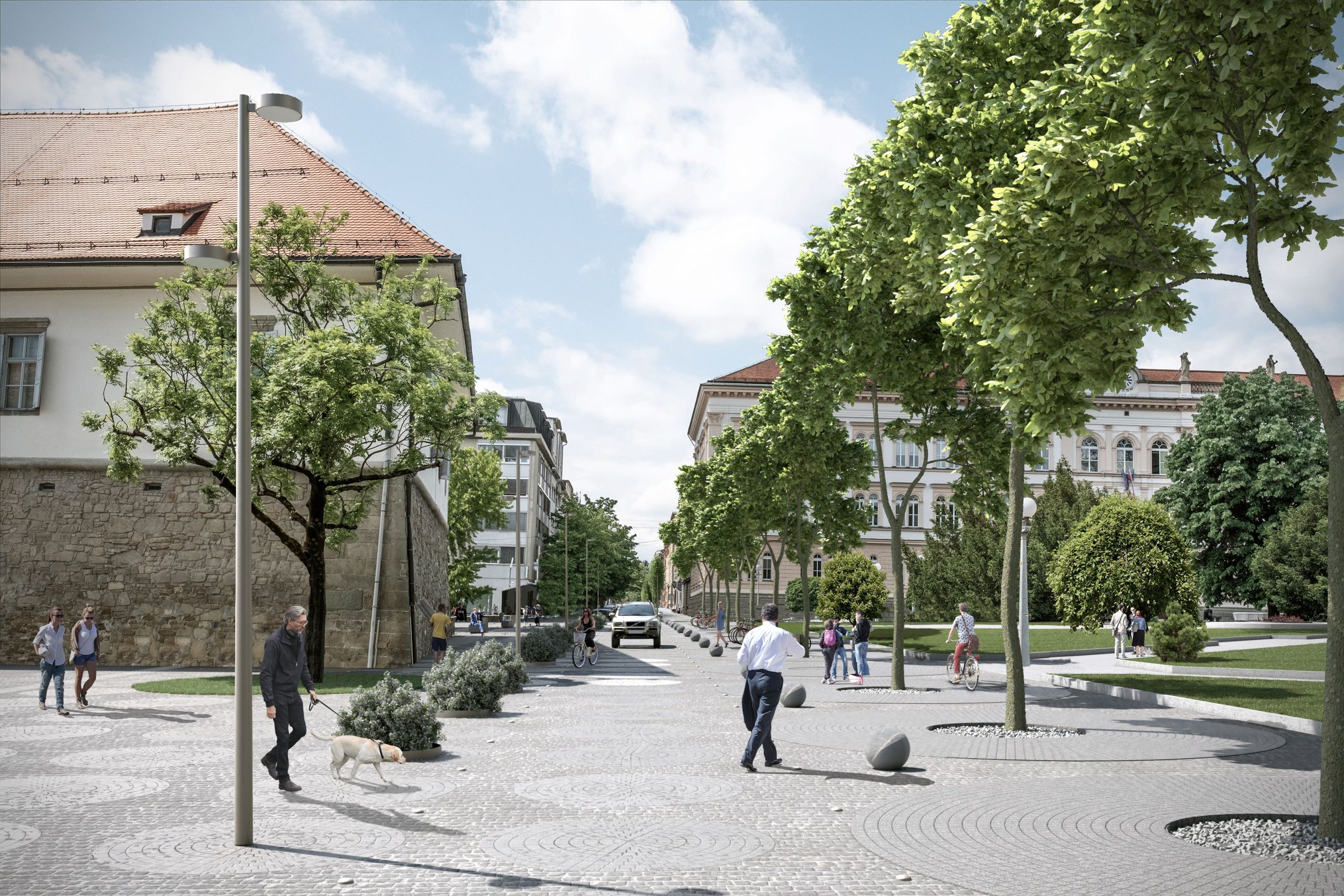 Vizualna zasnova prenove Gregorčičeve ulice s Trgom generala Maistra